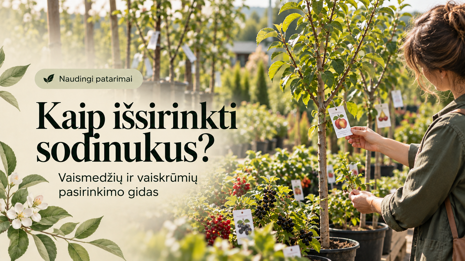Kaip išsirinkti vaismedžių ir vaiskrūmių sodinukus?